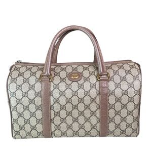 Gucci PVC Beige and Brown Women's Handbag